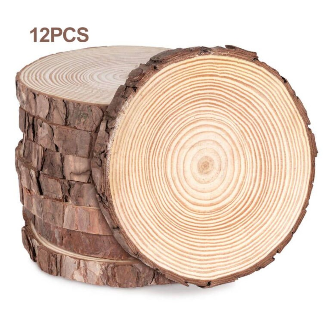 Oud Wood Chip - 12pcs Wood Slices Thicken Pine Wooden