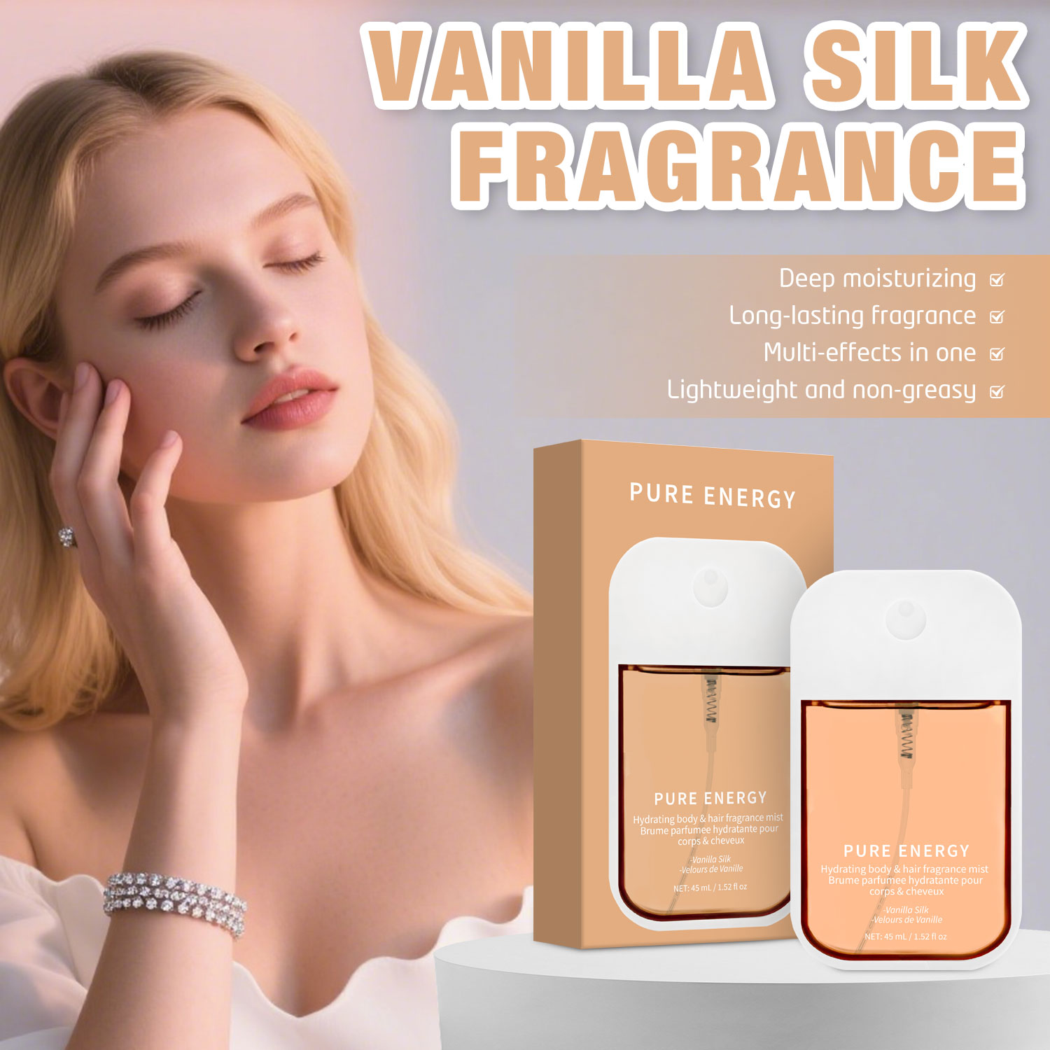 Fragrance Perfume For Hair - Vanilla Velvet Body Mist for Women