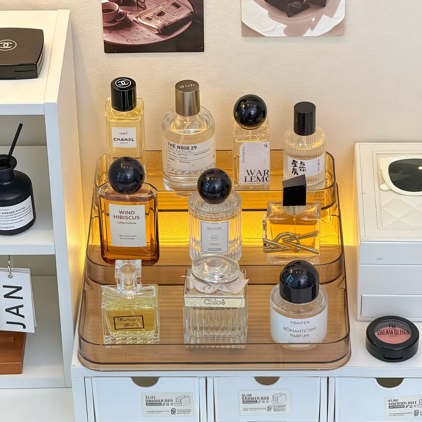 Perfume Fragrance Levels - Fragrance Storage Rack Premium Desktop Cosmetic