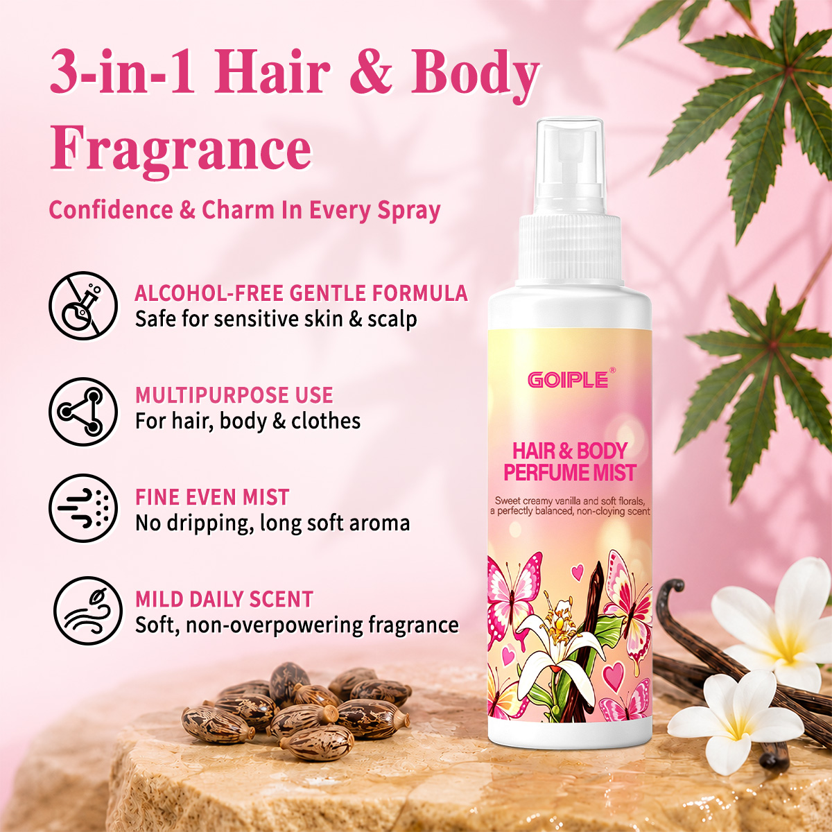 Hair & Body Perfume Mist Body  - огляд і ціна Fragrance Perfume For Hair