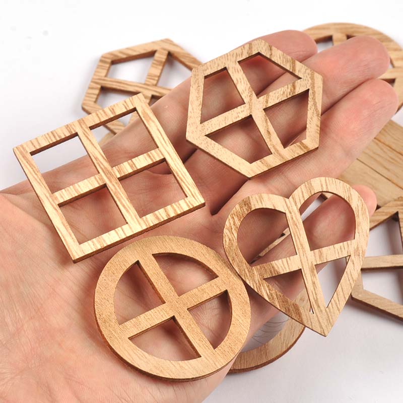 25Pcs 30-45mm Round/Heart/Hexa - огляд і ціна Oud Wood Chip