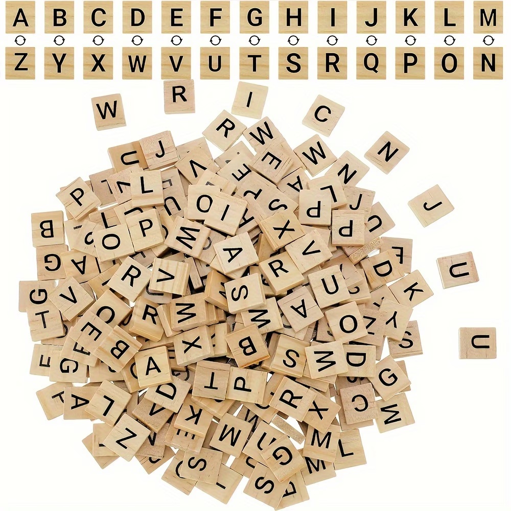 100PCS  Wooden Letter English  - огляд і ціна Oud Wood Chip