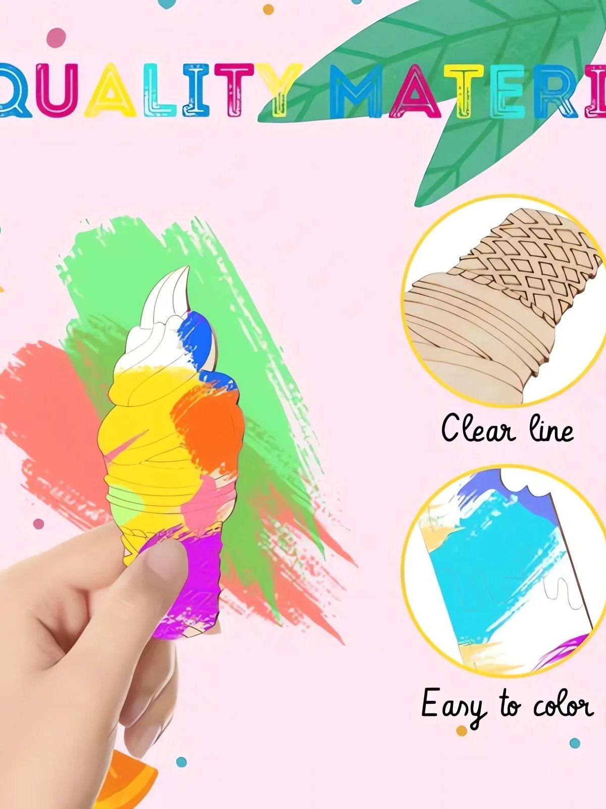 6/30pcs Ice Cream Wood Cutouts - огляд і ціна Oud Wood Chip