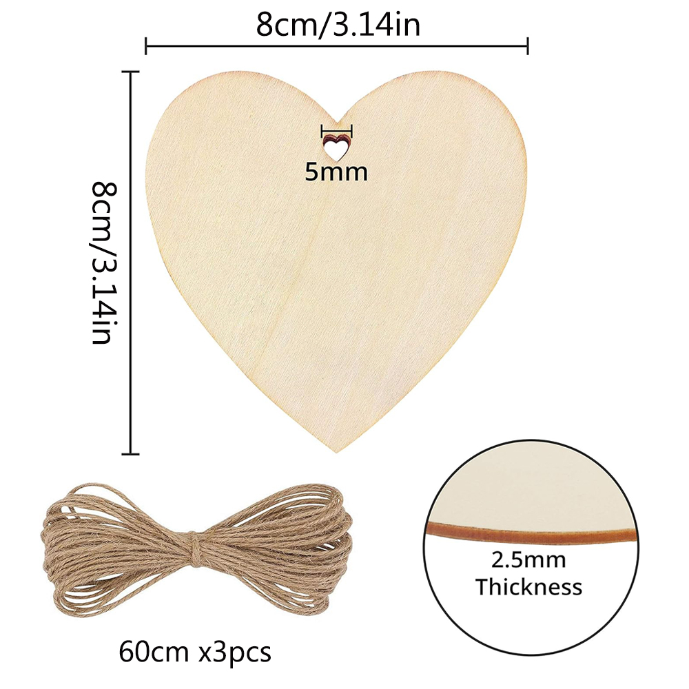 10/20/60Pcs Wood Heart Slices  - огляд і ціна Oud Wood Chip
