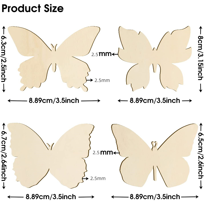10pcs Wooden Butterfly Blank W - огляд і ціна Oud Wood Chip