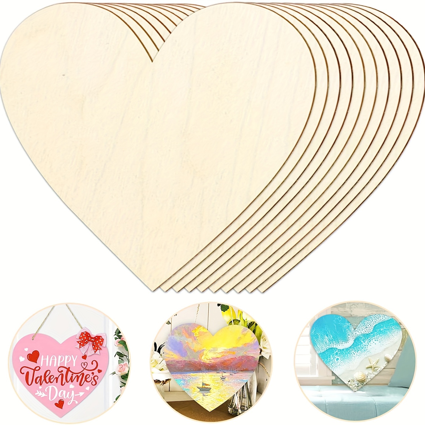 2Pcs 12Inch Blank Heart Cutout - огляд і ціна Oud Wood Chip