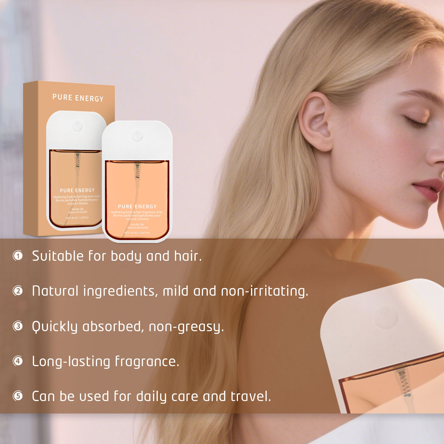 Vanilla Velvet Body Mist for W - огляд і ціна Fragrance Perfume For Hair