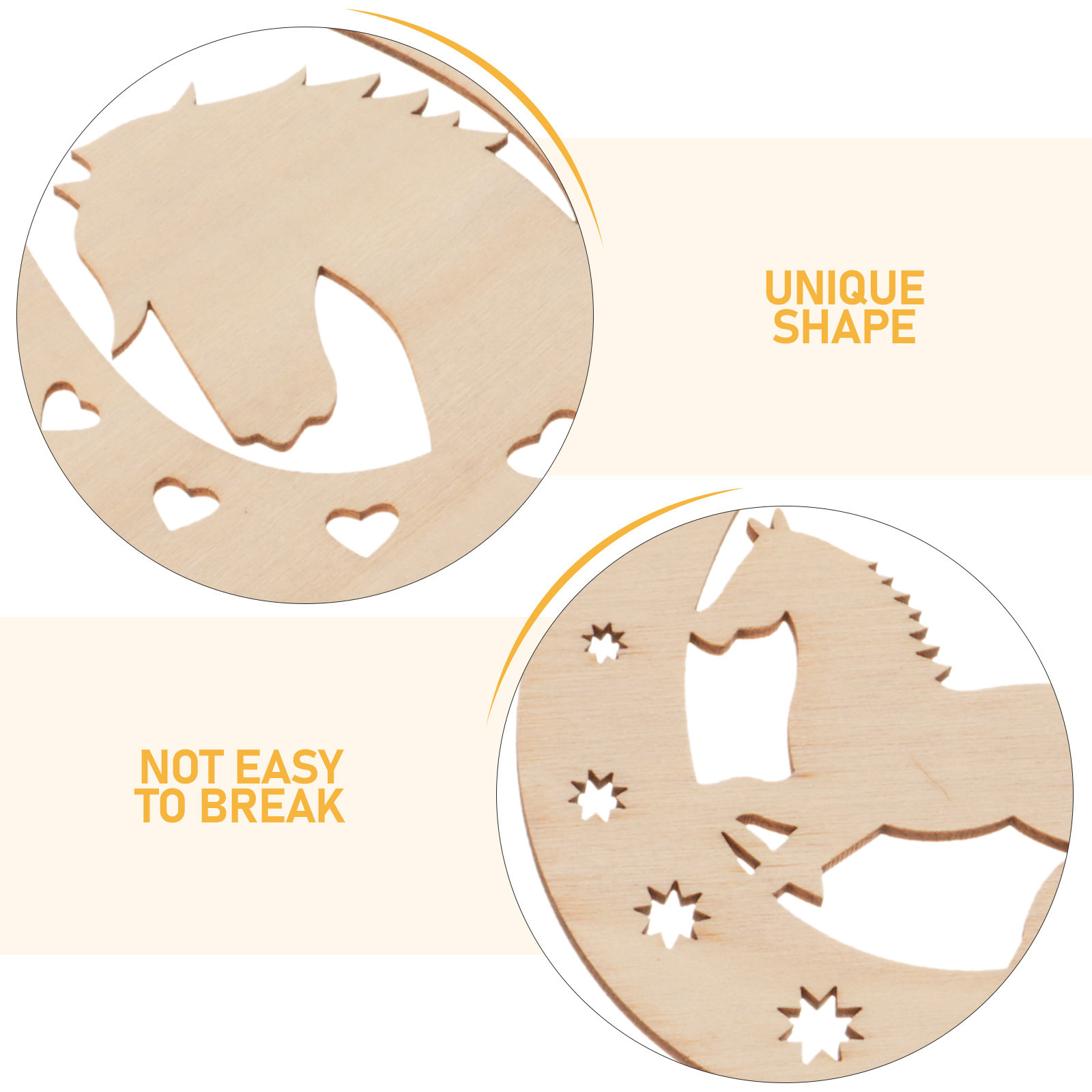 24Pcs Wood Horseshoe Shape Sli - огляд і ціна Oud Wood Chip