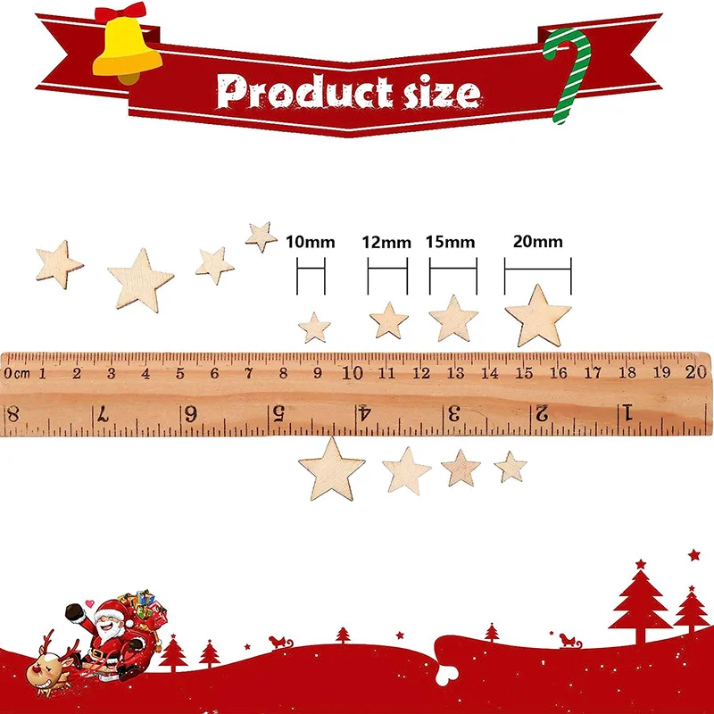 100-500Pcs Mini Wooden Stars B - огляд і ціна Oud Wood Chip
