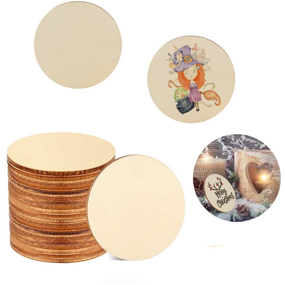 5-100Pcs Unfinished Round Wood - огляд і ціна Oud Wood Chip