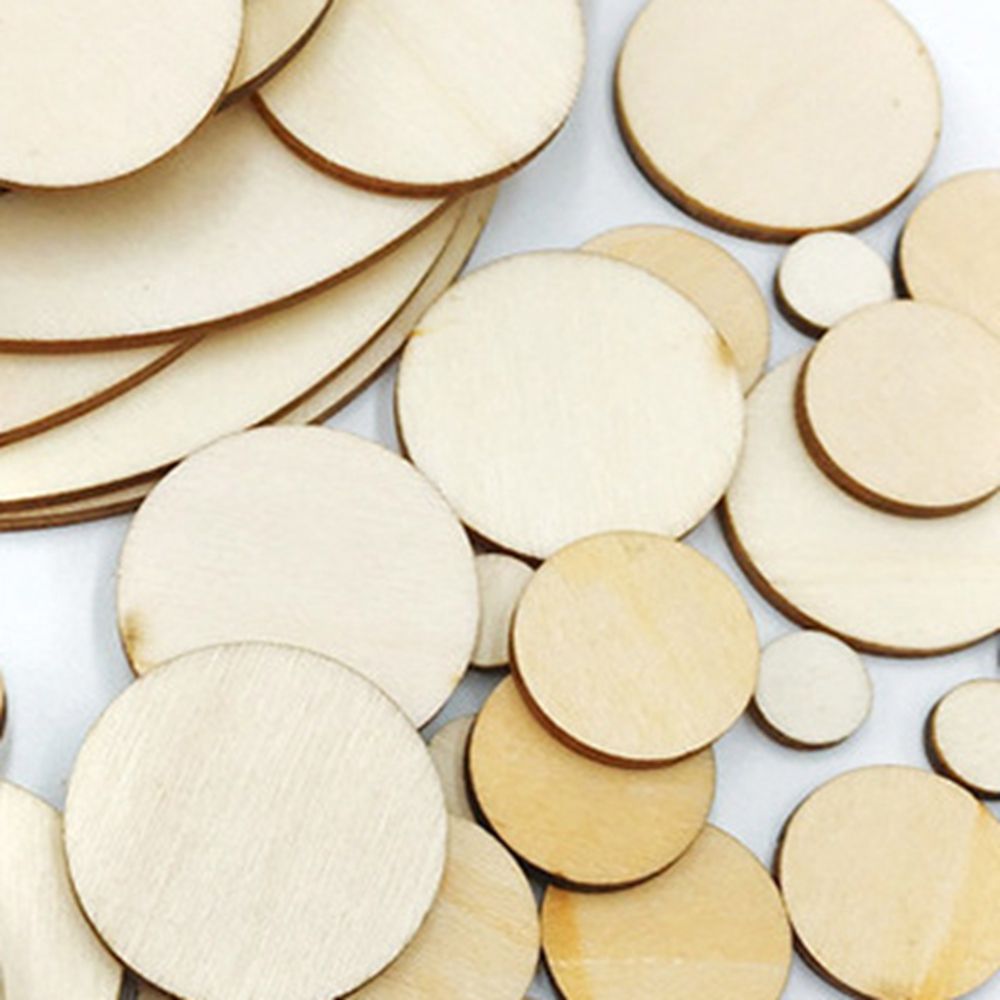 5-100Pcs Unfinished Round Wood - огляд і ціна Oud Wood Chip